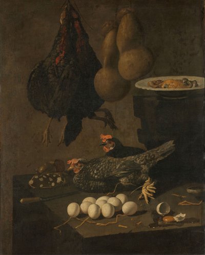 Martwa natura z kurczakami i jajkami autorstwa Giovanni Battista Recco
