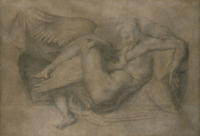 Leda i łabędź autorstwa Giovanni Battista Rosso Fiorentino