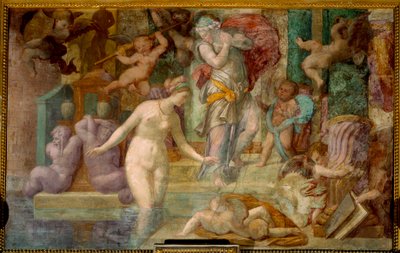 Szkoła Fontainebleau: Wenus przy fontannie. Obraz Giovanniego Battisty autorstwa Jacopo Rosso (1494-1541) autorstwa Giovanni Battista Rosso Fiorentino