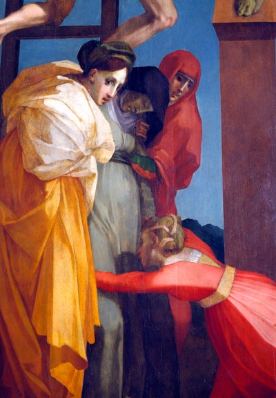 Zdjęcie z Krzyża, fragment kobiet, 1521 fragment panelu z 85135 autorstwa Giovanni Battista Rosso Fiorentino