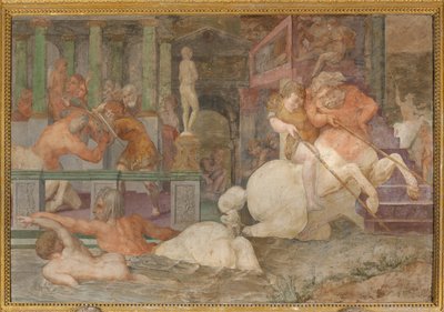 Edukacja Achillesa autorstwa Giovanni Battista Rosso Fiorentino