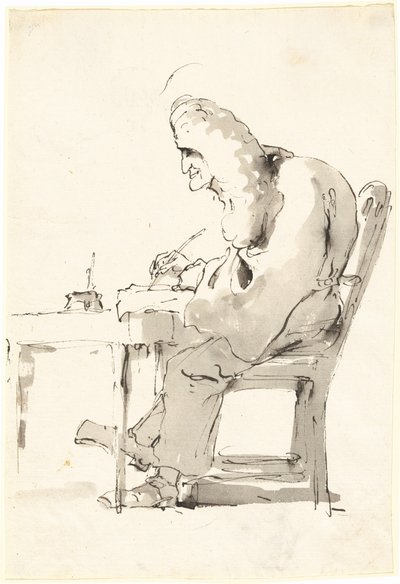 Wenecki prawnik przy swoim biurku autorstwa Giovanni Battista Tiepolo