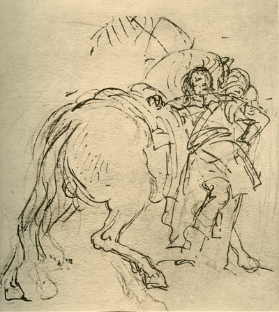 Jeździec oparty na koniu, ok. 1740, 1928 autorstwa Giovanni Battista Tiepolo