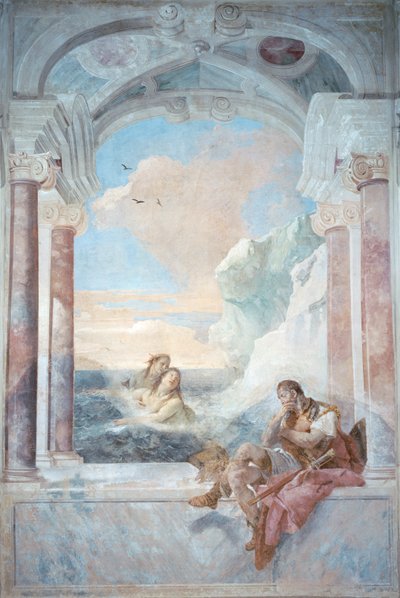 Achilles pocieszany przez matkę Tetydę z „Iliady” Homera, 1757 autorstwa Giovanni Battista Tiepolo