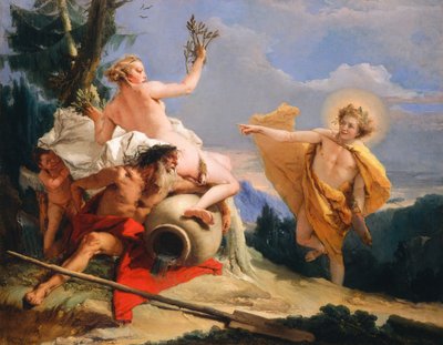 Apollo w pogoni za Daphne, c. 17551760. autorstwa Giovanni Battista Tiepolo