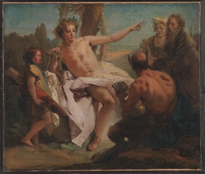 Apollo i Marsjasz autorstwa Giovanni Battista Tiepolo