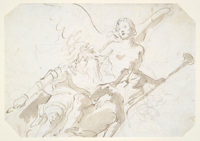 Apoteoza Wieku Wojownika, za sufit w Ca autorstwa Giovanni Battista Tiepolo
