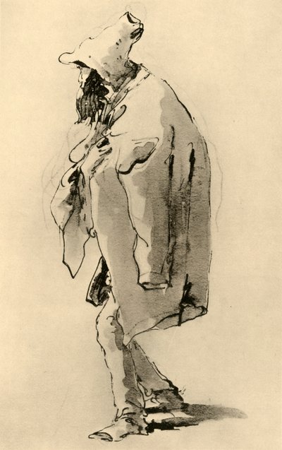 Brodaty mężczyzna, połowa XVIII wieku, 1928 autorstwa Giovanni Battista Tiepolo