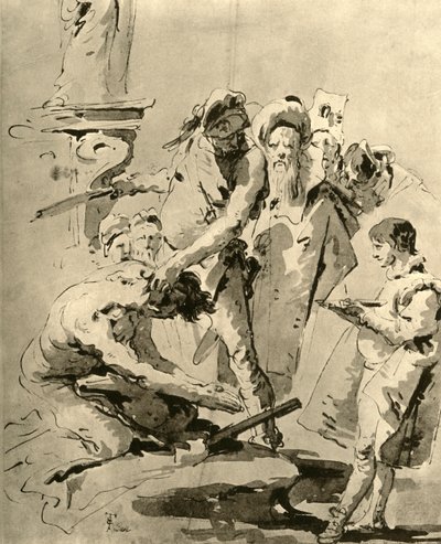 Ścięcie świętego, połowa XVIII wieku, 1928 autorstwa Giovanni Battista Tiepolo
