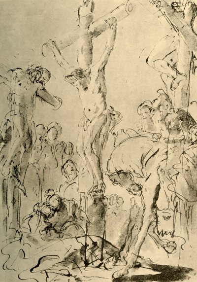 Ukrzyżowanie, połowa XVIII wieku, 1928 autorstwa Giovanni Battista Tiepolo