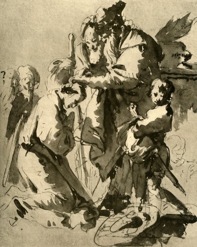Dedykacja młodego żołnierza, 1735-1740, 1928 autorstwa Giovanni Battista Tiepolo