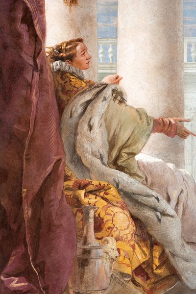 Zdjęcie Dydony z Eneidy przedstawiającej Kupidyna w przebraniu Askaniusza Dydonie, z sali Eneidy w Palazzina, 1757 r. autorstwa Giovanni Battista Tiepolo