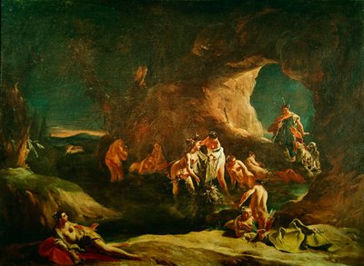 Diana i Akteon, ok. 1720-21 autorstwa Giovanni Battista Tiepolo