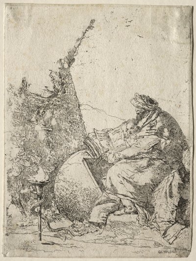 Fantazje: Filozof. autorstwa Giovanni Battista Tiepolo