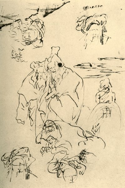 Postacie i głowy Orientów, połowa XVIII wieku, 1928 autorstwa Giovanni Battista Tiepolo