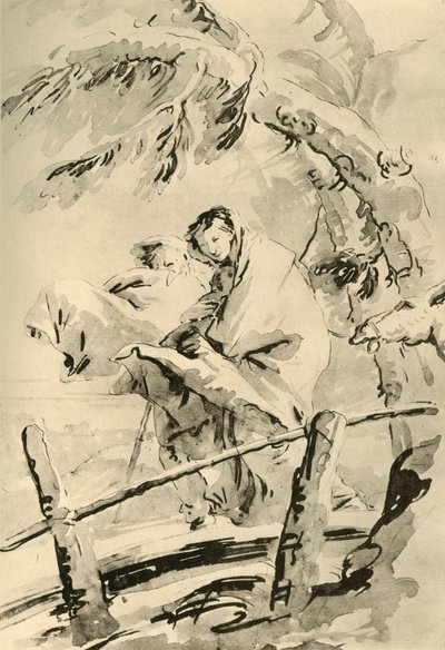Ucieczka do Egiptu, przed 1752, 1928 autorstwa Giovanni Battista Tiepolo