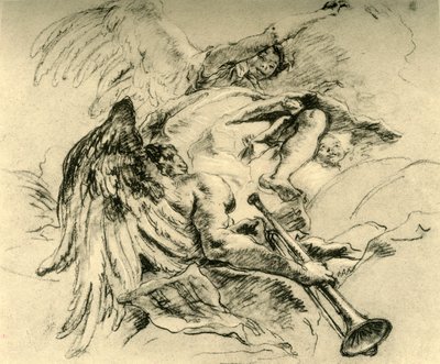 Grupa Aniołów, ok. 1754, 1928 r autorstwa Giovanni Battista Tiepolo