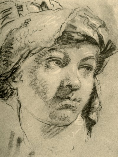 Głowa dziewczyny w turbanie, połowa XVIII wieku, 1928 autorstwa Giovanni Battista Tiepolo