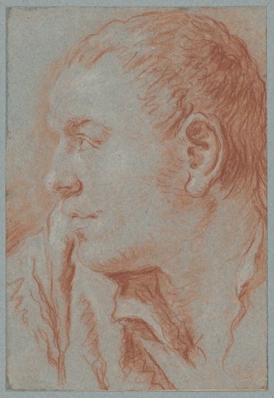 Głowa młodego mężczyzny w profilu autorstwa Giovanni Battista Tiepolo
