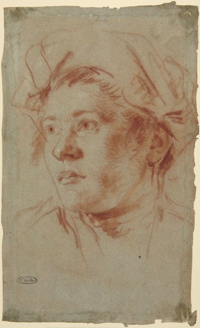 Głowa młodzieńca w kapeluszu autorstwa Giovanni Battista Tiepolo