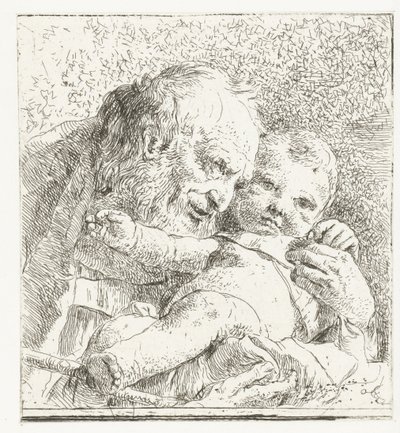 Święty Józef z Dzieciątkiem Jezus w ramionach autorstwa Giovanni Battista Tiepolo