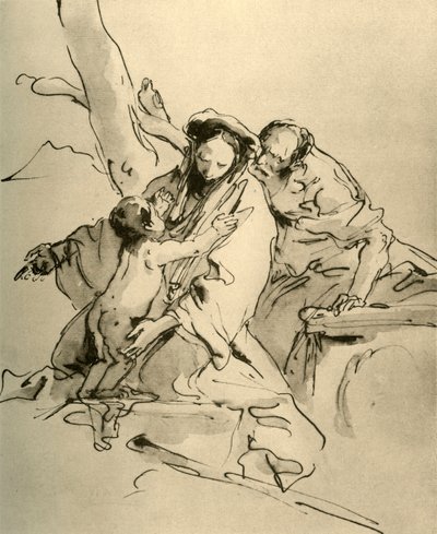 Święta Rodzina, połowa XVIII wieku, 1928 autorstwa Giovanni Battista Tiepolo