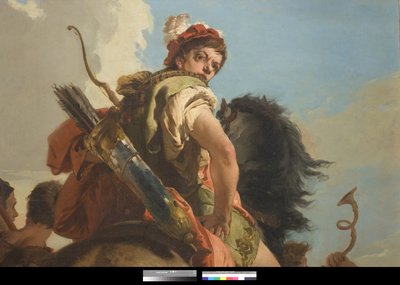 Łowca na koniu, 1718-30 autorstwa Giovanni Battista Tiepolo