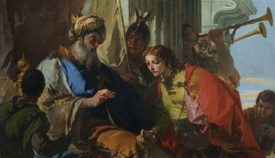 Józef otrzymujący pierścień faraona autorstwa Giovanni Battista Tiepolo