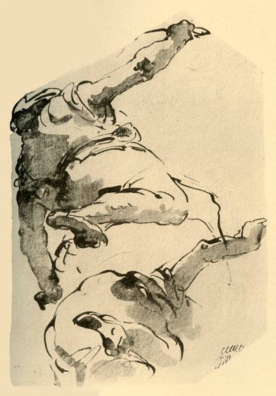 Figura klęcząca, widziana z tyłu, 1743-1744, 1928 autorstwa Giovanni Battista Tiepolo