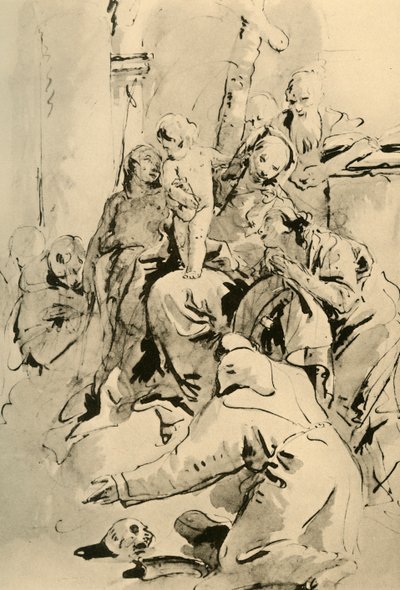 Madonna ze świętymi, połowa XVIII wieku, 1928 autorstwa Giovanni Battista Tiepolo