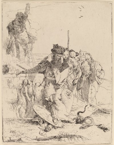 Mag i inni o wężu autorstwa Giovanni Battista Tiepolo