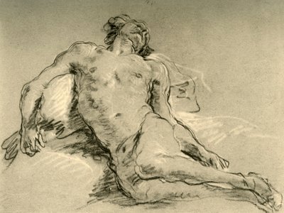 Akt spoczynkowy, połowa XVIII w., 1928 autorstwa Giovanni Battista Tiepolo