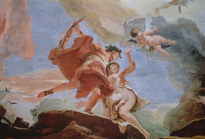 Orfeusz ratujący Eurydykę z Zaświatów szczegół sufitu patrz także 64555 autorstwa Giovanni Battista Tiepolo
