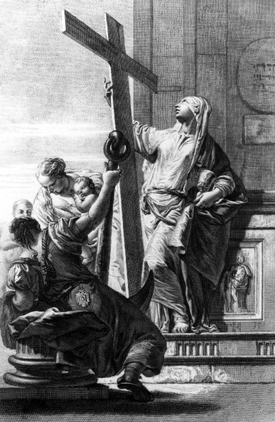 Personifikacje wiary, nadziei i miłości, rytowane przez Pietro Monaco, ok. 1750 autorstwa Giovanni Battista Tiepolo