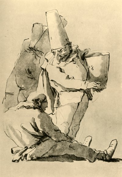 Pulcinelli, połowa XVIII wieku, 1928 autorstwa Giovanni Battista Tiepolo