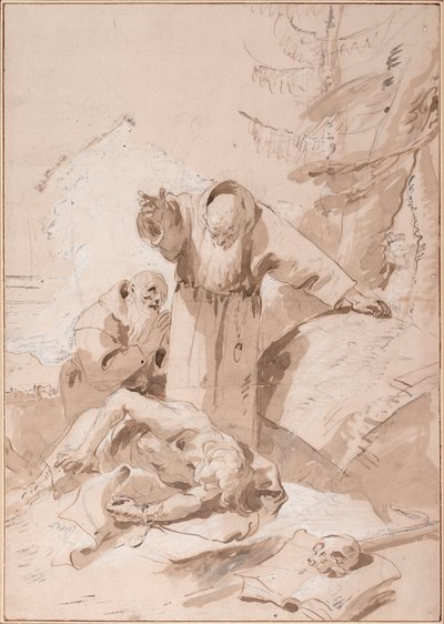 Święty Fidelis z Sigmarigen i Święty Józef z Leonessy autorstwa Giovanni Battista Tiepolo
