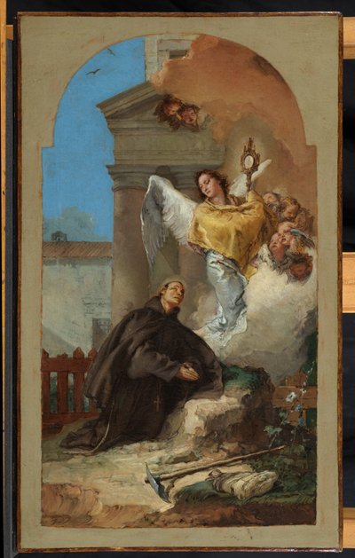 Wizja Eucharystii św. Paschala Baylona, 1767 r autorstwa Giovanni Battista Tiepolo