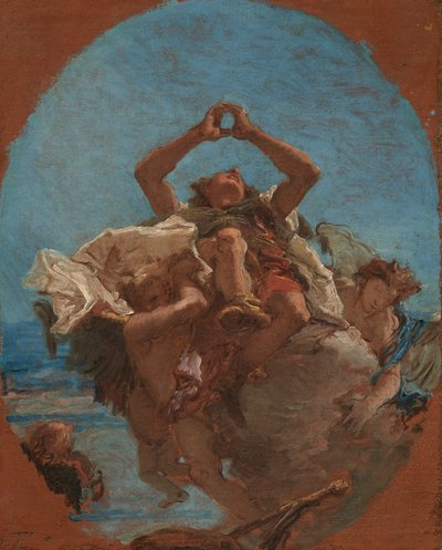 Święty Roch niesiony do nieba przez anioły autorstwa Giovanni Battista Tiepolo