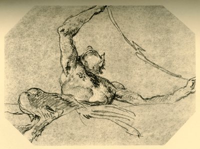 Satyr trzymający girlandę, c1761, 1928 autorstwa Giovanni Battista Tiepolo