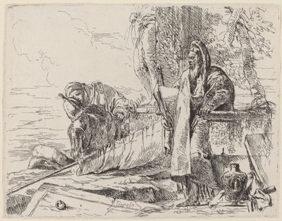 Stały filozof i dwie inne postacie autorstwa Giovanni Battista Tiepolo