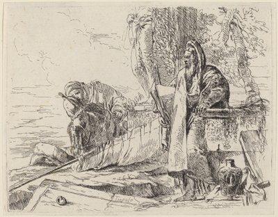 Stały filozof i dwie inne postacie autorstwa Giovanni Battista Tiepolo