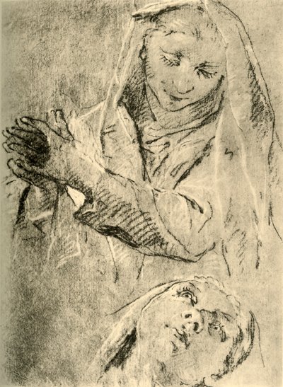Studia Madonny, połowa XVIII w., 1928 autorstwa Giovanni Battista Tiepolo