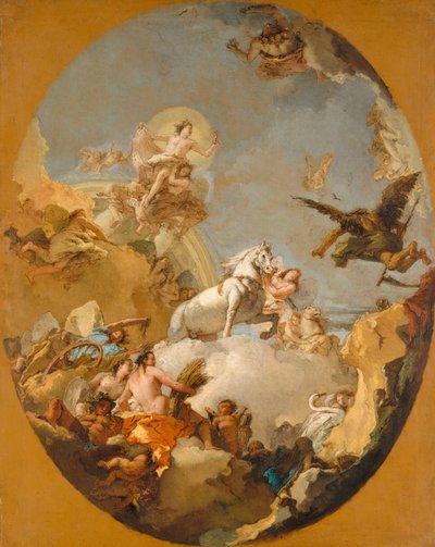 Rydwan Aurory, 1761-9 autorstwa Giovanni Battista Tiepolo