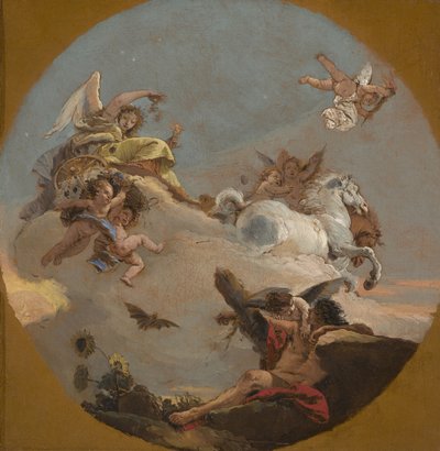 Rydwan Aurory, ok. 1734 autorstwa Giovanni Battista Tiepolo