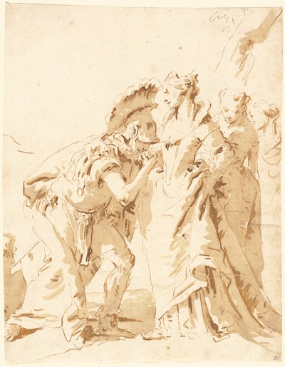 Spotkanie Antoniusza i Kleopatry autorstwa Giovanni Battista Tiepolo