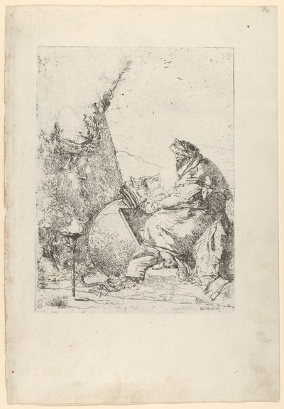 Filozof, z Scherzi, ca. 1740. autorstwa Giovanni Battista Tiepolo