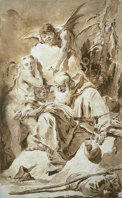 Kuszenie świętego Antoniego autorstwa Giovanni Battista Tiepolo