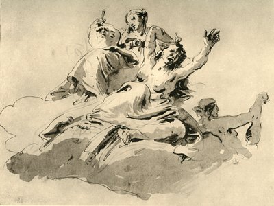 Trzy kobiety, połowa XVIII wieku, 1928 autorstwa Giovanni Battista Tiepolo