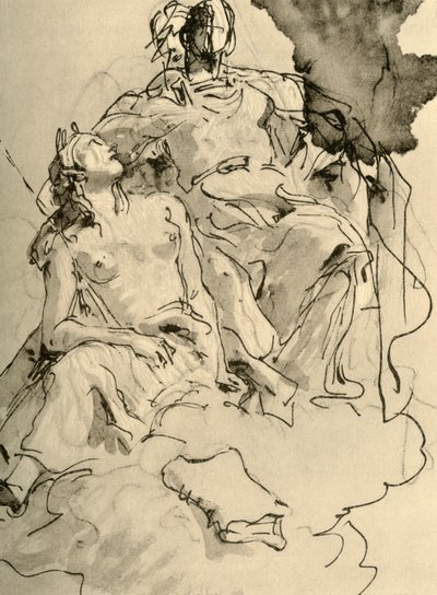 Dwie kobiety, połowa XVIII wieku, 1928 autorstwa Giovanni Battista Tiepolo