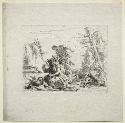 Różne kaprysy: kobieta w kajdankach autorstwa Giovanni-Battista Tiepolo
